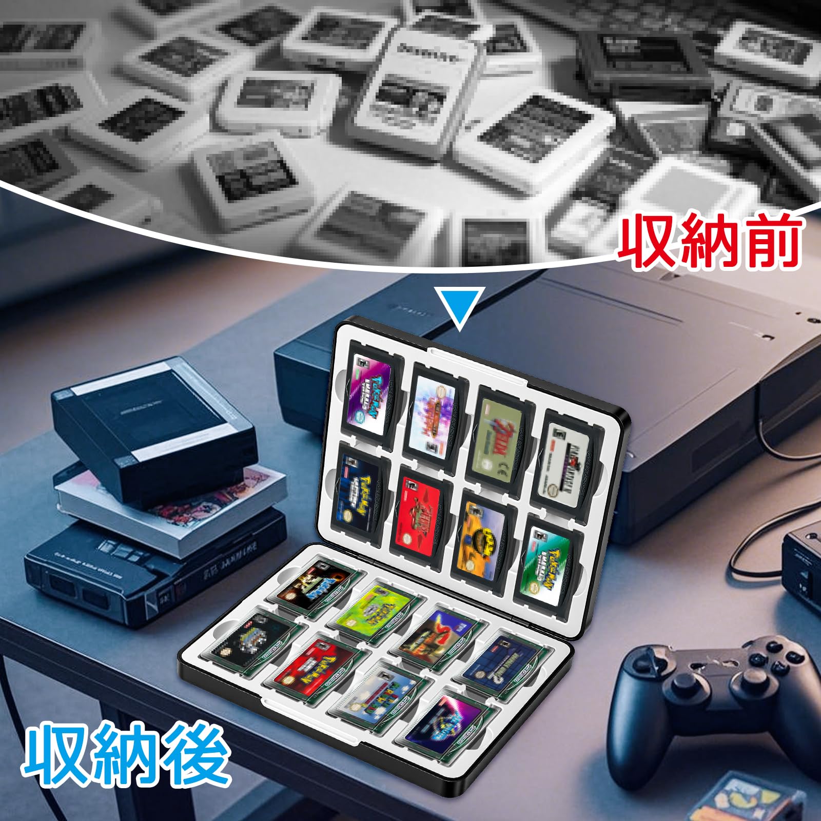 Amazon | Homgaty GBAソフトケース 16枚収納可能 ゲームボーイ
