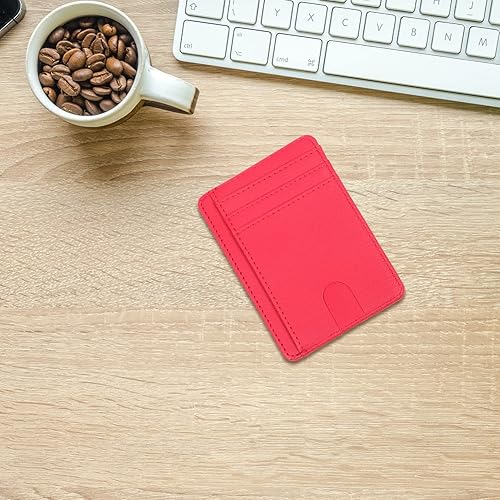 Miniatura 2 de KESYOO Funda para pasaporte de viaje con bloqueo de piel sintética, funda para tarjetas de identificación, protector de tarjeta de crédito, fundas