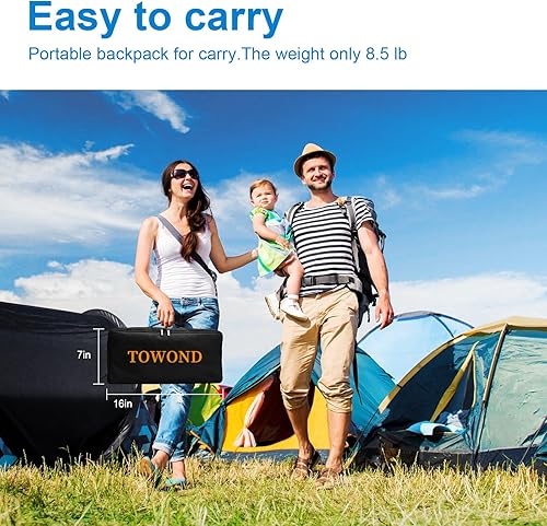 Miniatura 6 de TOWOND Pantalla y soporte de proyector, pantalla de proyector para exteriores de 100 pulgadas para interiores, pantalla de cine portátil 169 4K