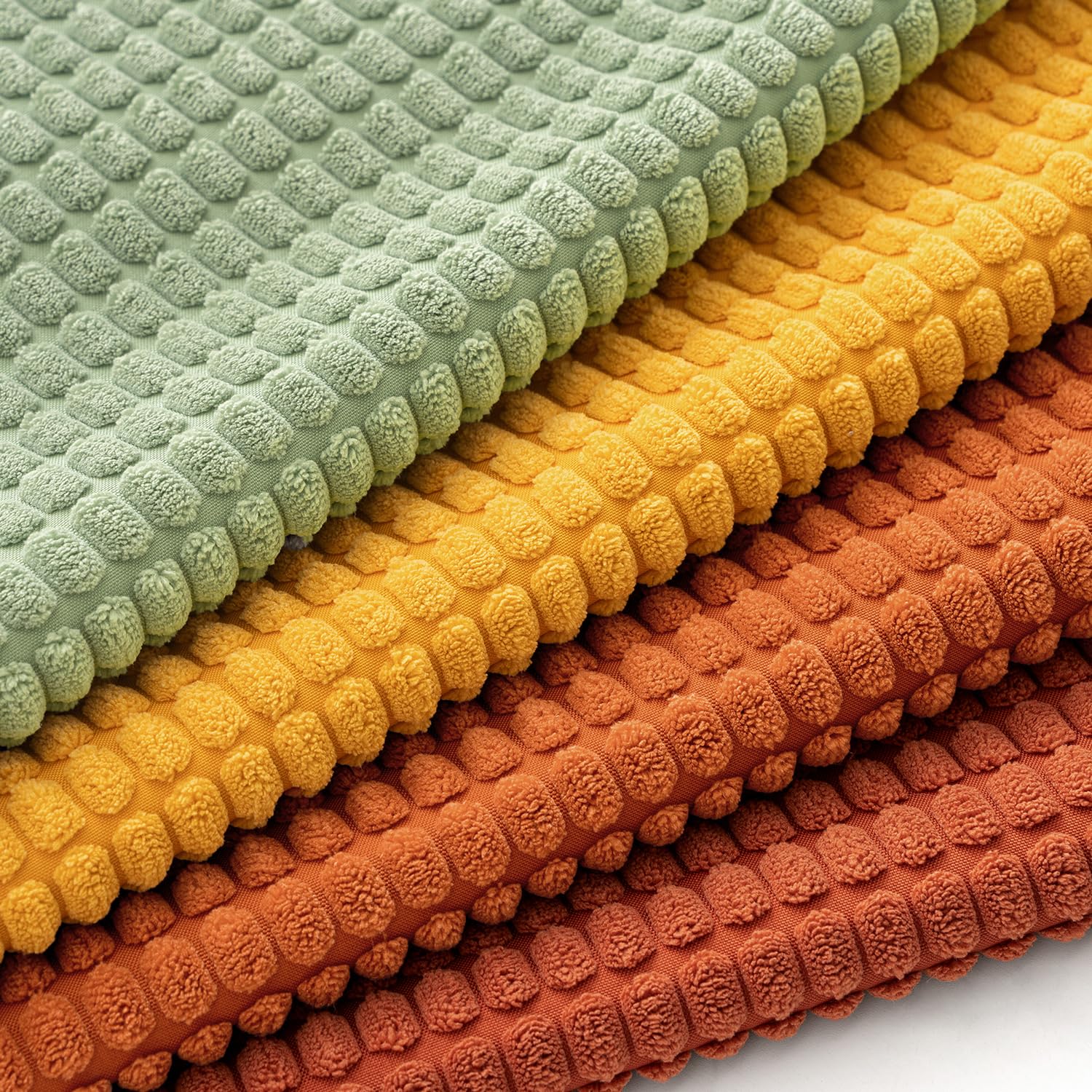 MIULEE Federe Cuscini Decorativi Divano Copricuscini Granula in Poliestere Federa Moderno Morbido Resistente Quadrato per Soggiorno Camera da Letto Casa Sedia 50x50 cm 4 Pezzi Serie Arancio-verde