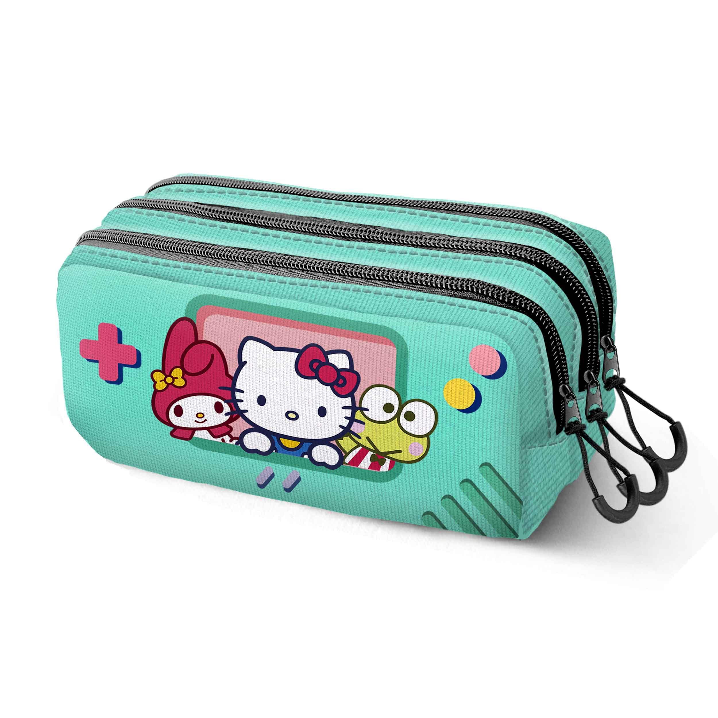 Hello Kitty Videogame-Fan Trick Pencil Case 2.2, Turquoise, 23 x 11 cm
