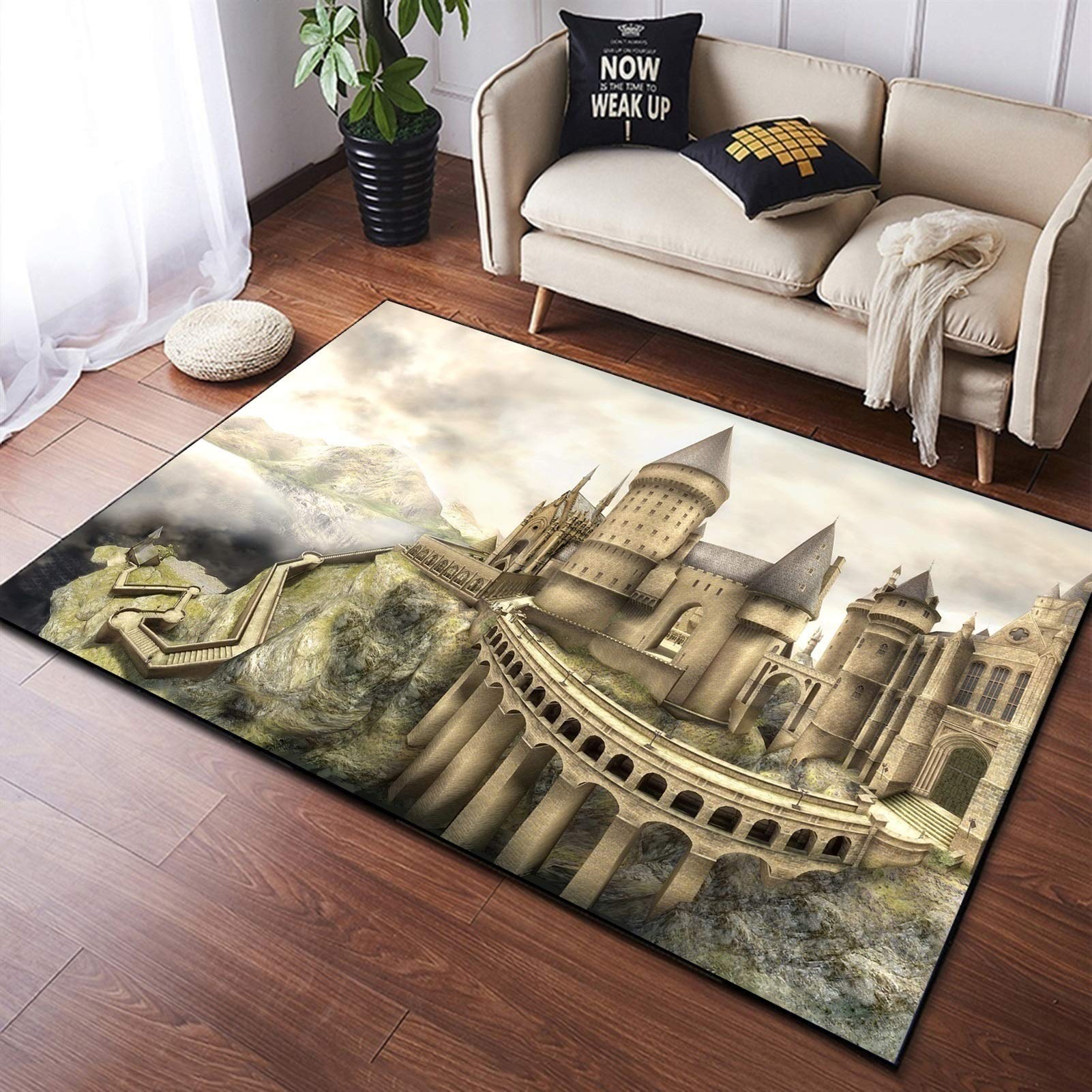 Tapis Harry Potter 80x120 Cm - Dessus Polyamide, Doux, Pour Chambre D'enfant, Décoration Fan !