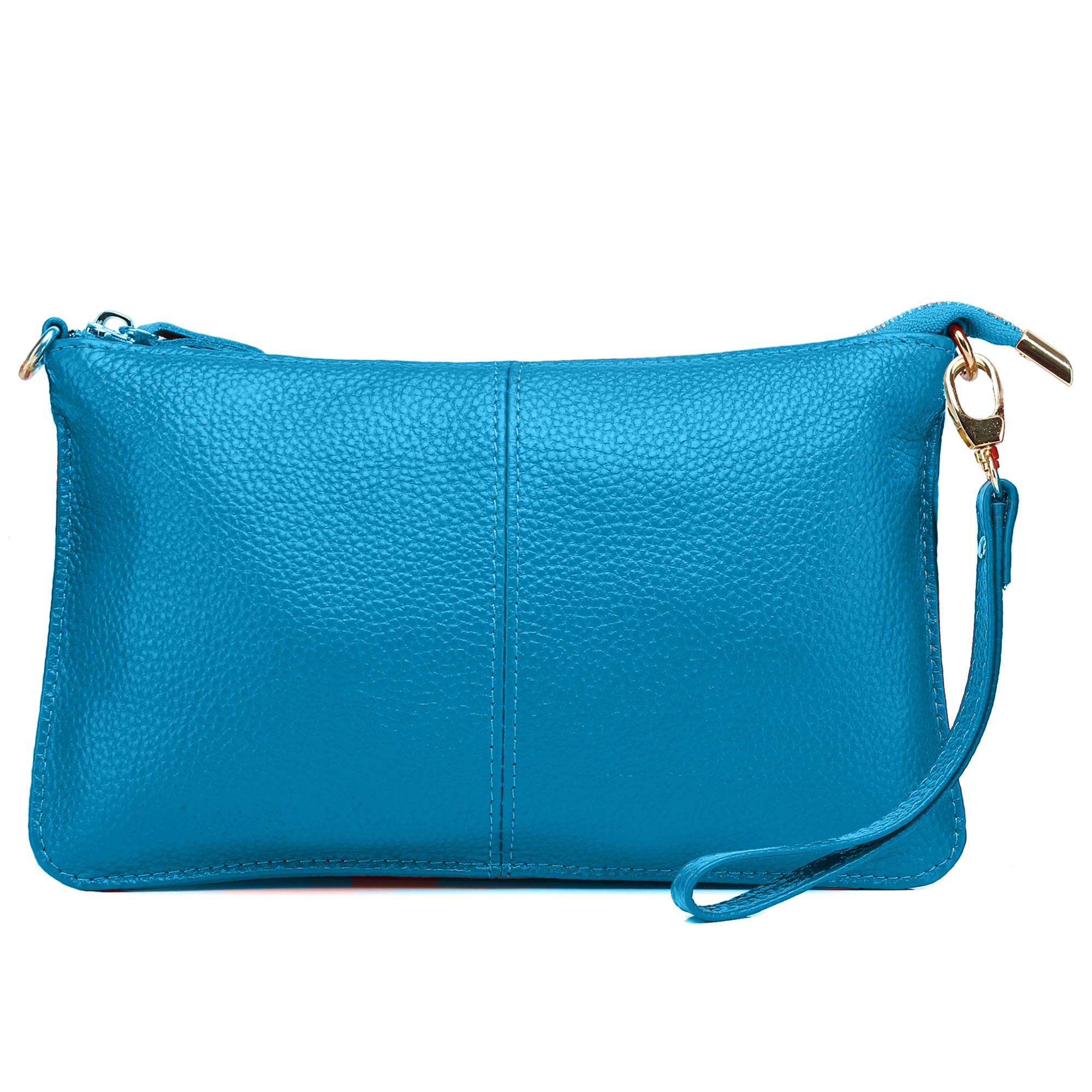 ASDSSRY Women Genuine Leather Wristlet Clutch Wallet Purses Ladies Small Crossbody Shoulder Bag For Party Wedding