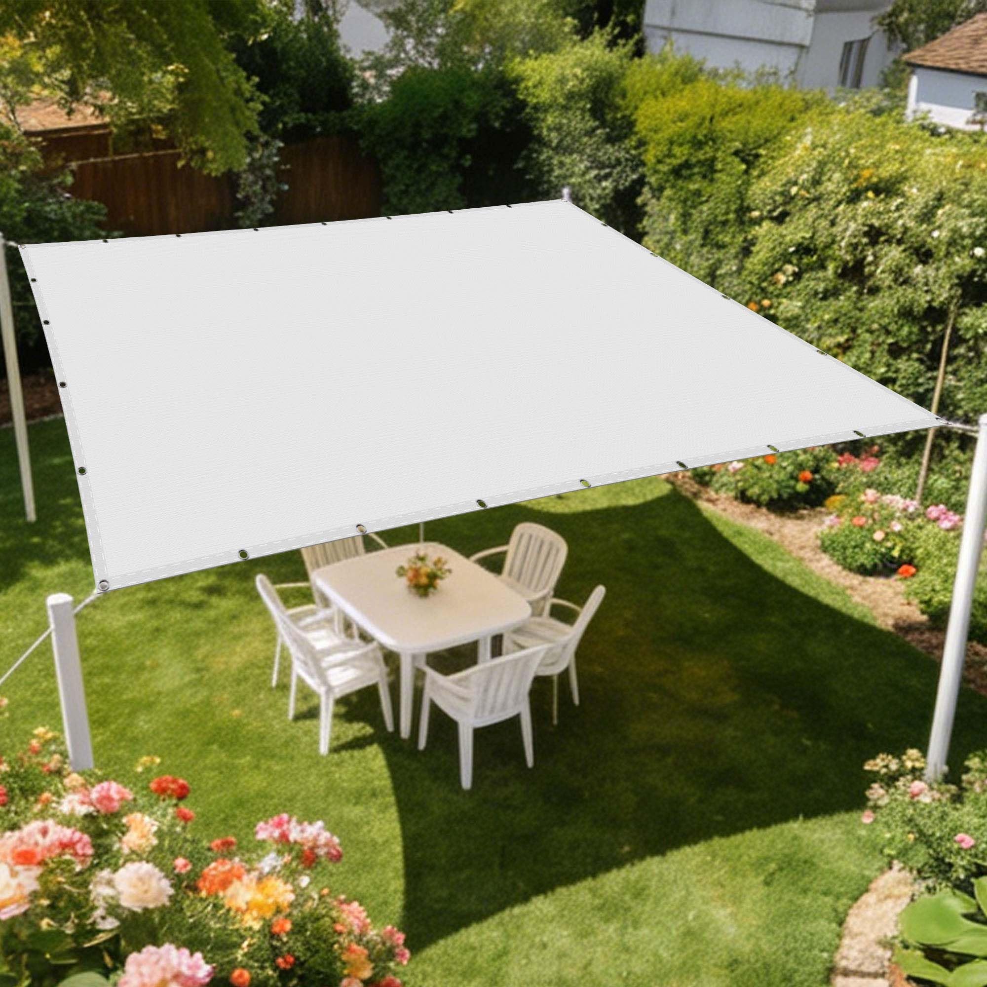 Voile d'ombrage étanche pour patio et repas sur la terrasse à l'abri du soleil estival