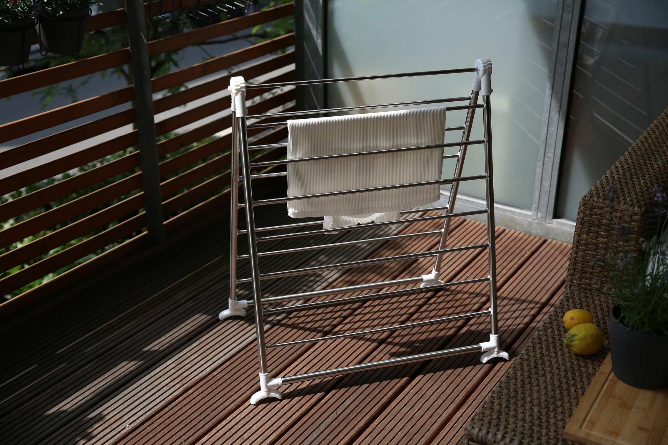 Wenko 3772020100 Stendibiancheria per Vasca da Bagno, Pieghevole, Argento Opaco, 2,5 x 150 x 65 cm/11 m
