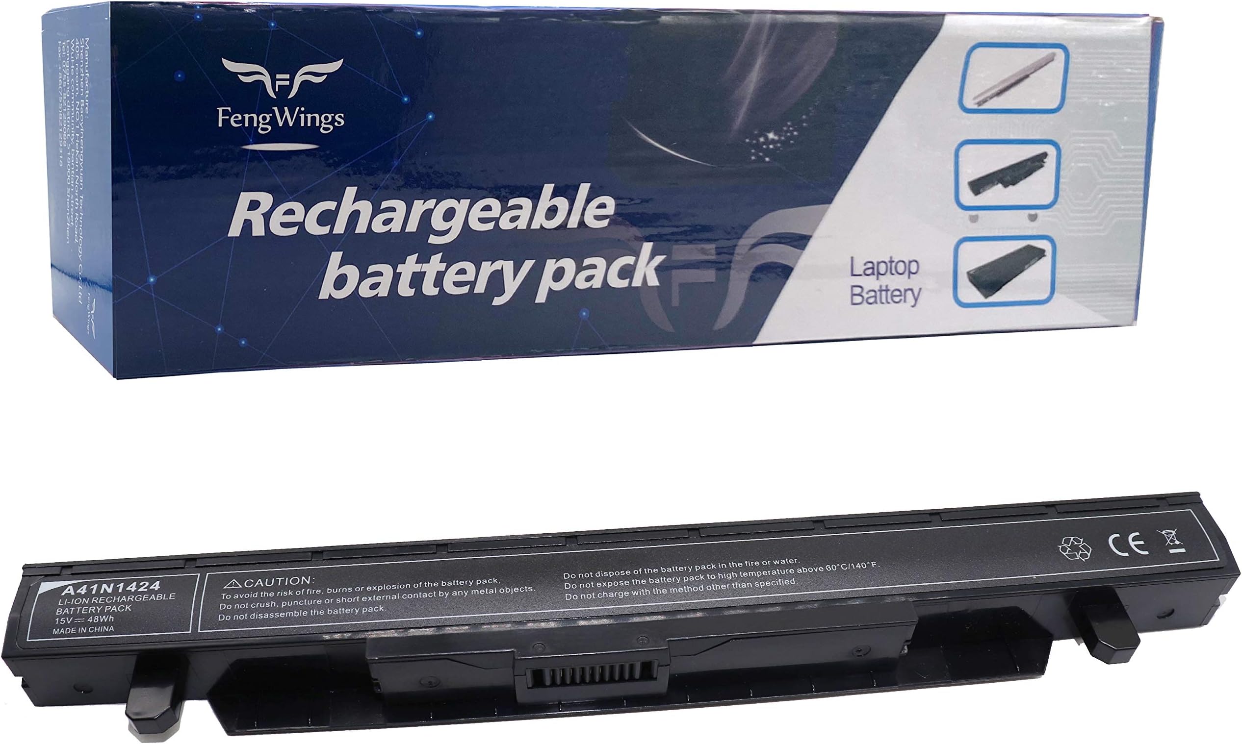 FengWings® A41N1424 15V 48Wh 3200mAh Laptop battery For ASUS GL552 GL552J GL552JX GL552V GL552VW ROG GL552 GL552J GL552JX GL552V GL552VW ZX50 ZX50J ZX50JX