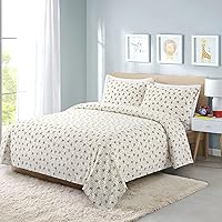 Vista 16 de Vonty- Juego de sábanas de microfibra cepillada para niñas, ultra suave y fácil de lavar.