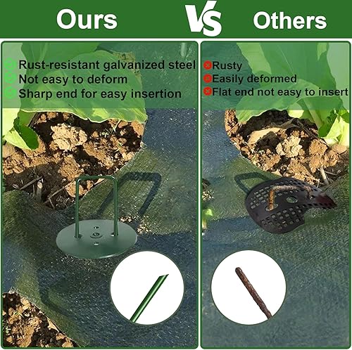 Miniatura 4 de Grapas de césped tipo U para césped artificial, estacas de jardín de 6 pulgadas, grapas galvanizadas para paisaje, estacas de césped a prueba para