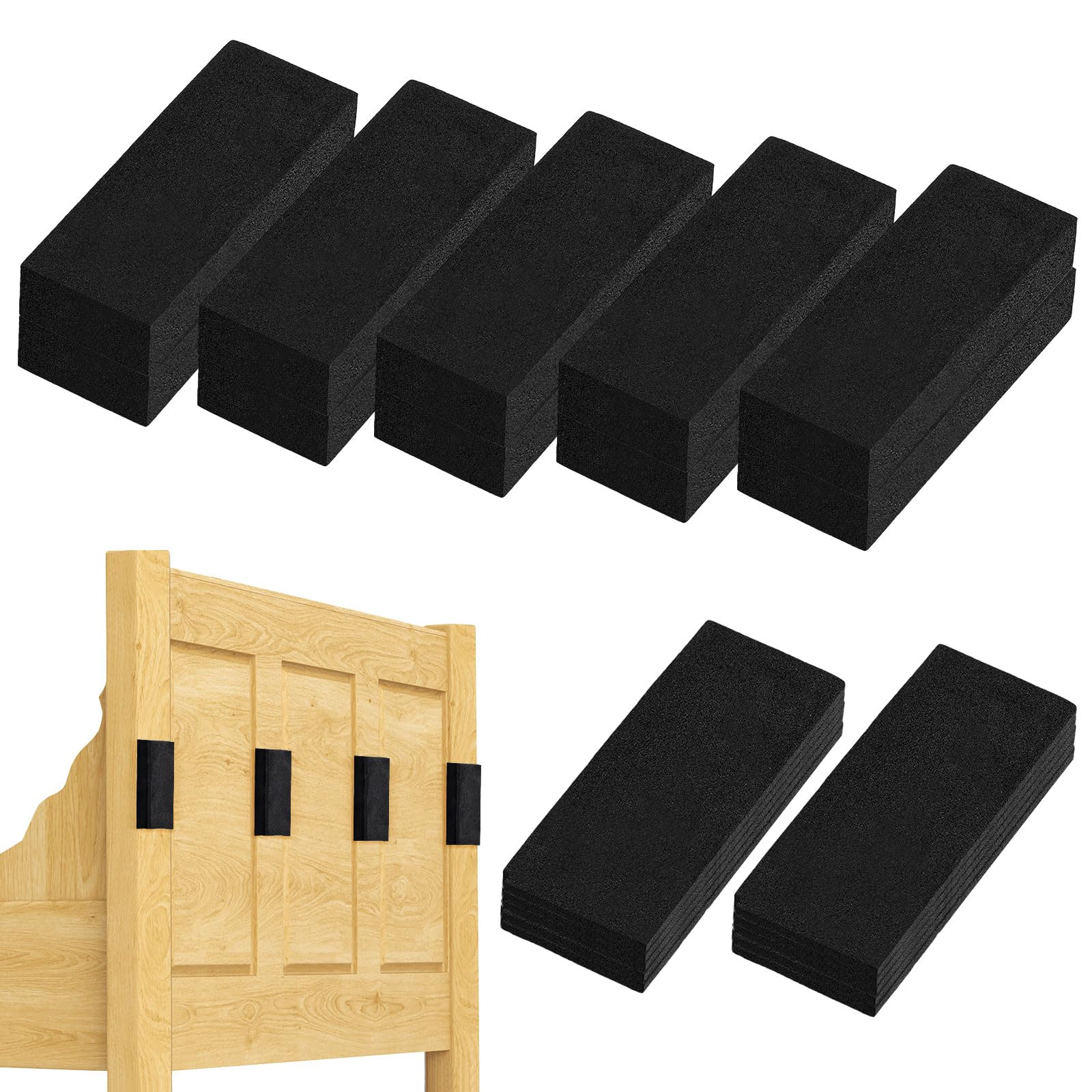 20pcs Headboard Stoppers for Wall 10pcs 0.79 Inch + 10pcs 0.12 Inch Thick EVA Foam Headboard Wall Protector Headboard Bumper Pads Bed Noise Stoppers Bed Fixer Furniture Wall Bumper Couch Stoppers