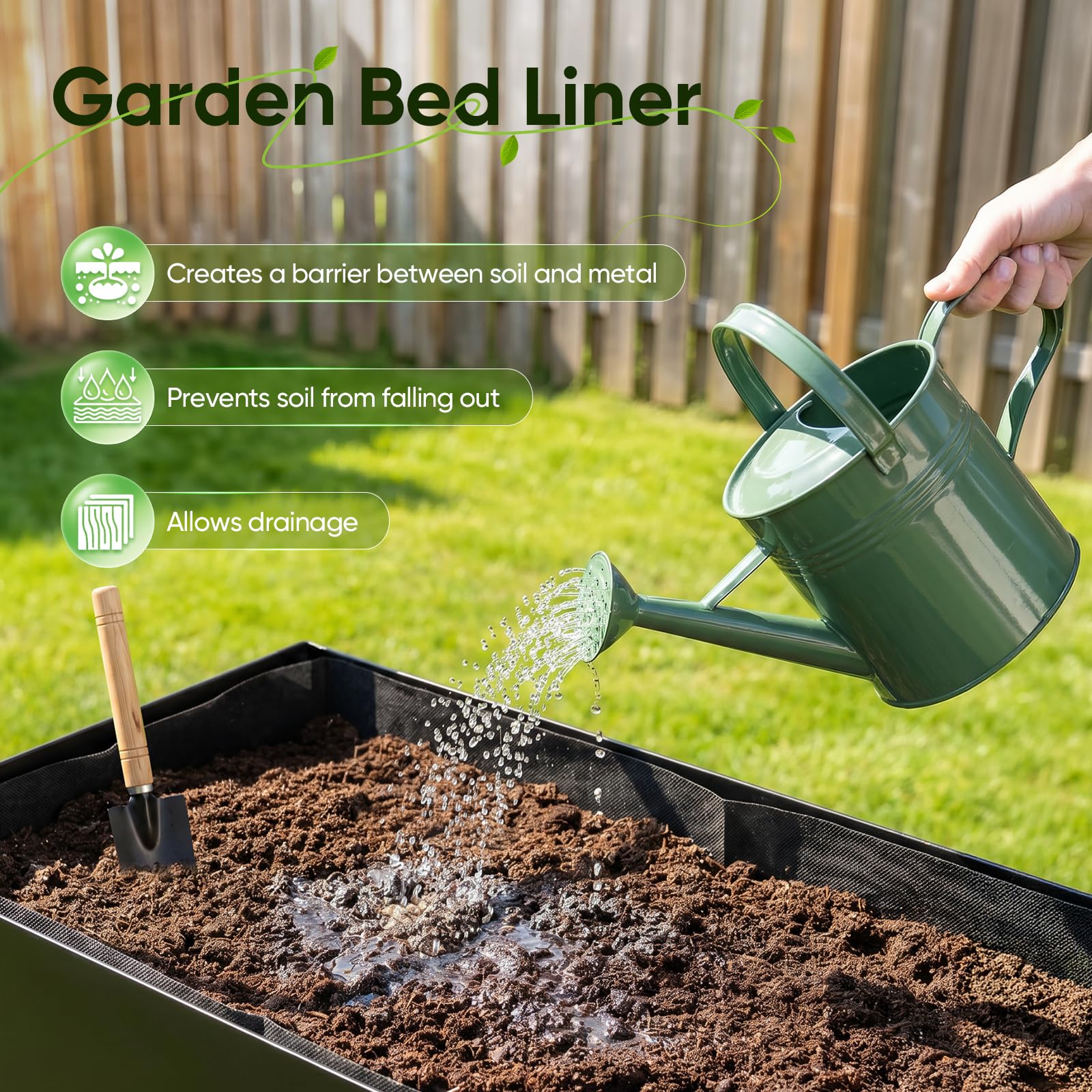 Aiuola rialzata in metallo con ruote e ripiano, 111 x 57 x 79 cm, fioriera da giardino con inserto, fori di drenaggio e attrezzi, aiuola per verdure, vaso per erbe aromatiche per il giardino del