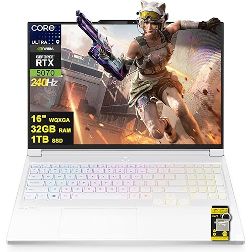 Lenovo Legion 7i Gaming AI Laptop 16" WQXGA 2560x1600 OLED 240Hz Intel 24-core Ultra 9 275HX 32GB RAM 1TB SSD GeForce RTX 5070 DLSS4 (Up to 798 AI TOPS) Per-key RGB Backlit HARMAN Wi-Fi7 Win11 ICP Hub
