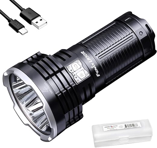 Fenix LR50R 12000 Lumen Rechargeable Flashlight, Super Bright High Lumen with LumenTac Battery Case