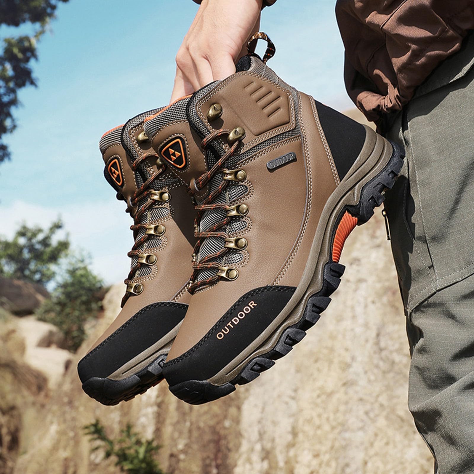 Chaussures de randonnée légères pour homme, chaussures de montagne, chaussures de course à lacets, chaussures de trekking, chaussures basses respirantes, chaussures de plein air