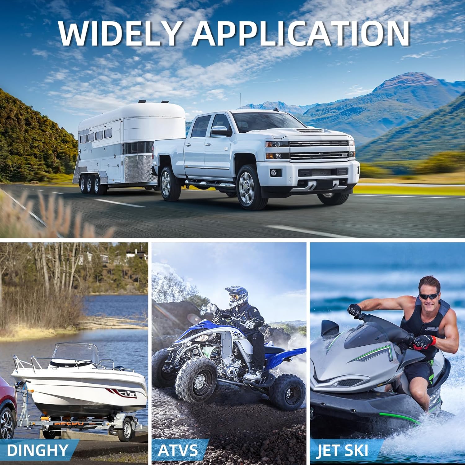 RVSNAIL 3500ポンド ヘビーデューティー ボート トレーラー ウィンチ 32フィート ストラップ付き 2ウェイ ラチェット