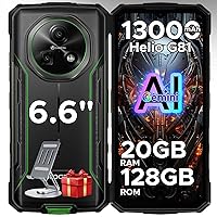 DOOGEE Fire 5 Pro Rugged Smartphone, 20GB+128GB 13000mAh Android 15 Telefono Indistruttibile