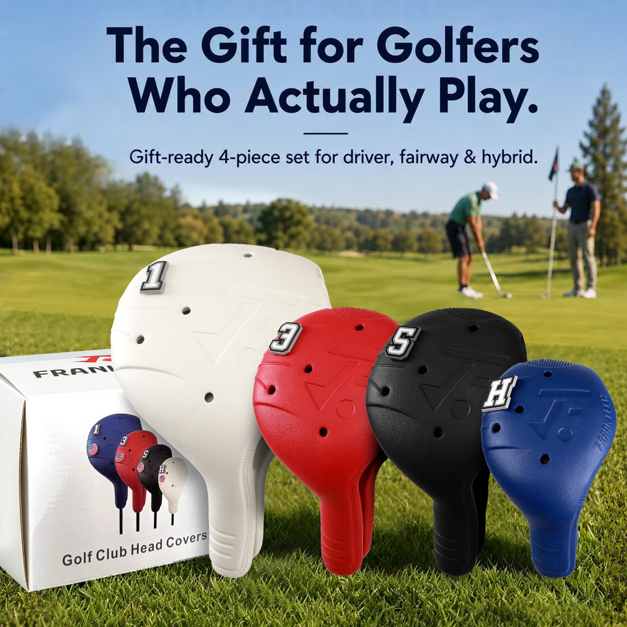 Fundas para Cabeza de Golf, Fundas de plástico EVA para Palos de Golf para Conductor, Fairway Woods híbrido, Funda para Cabeza de Conductor con Pines, se Adapta a Todos los Palos de Golf
