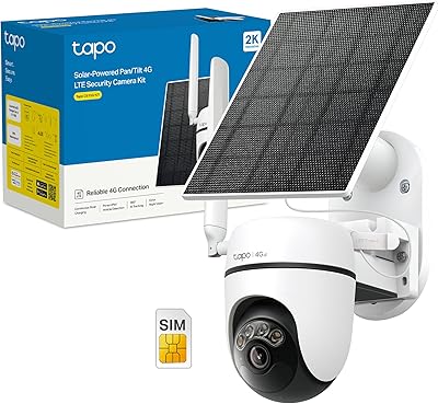 Tapo C615G KIT Telecamera Wi-Fi Esterno Senza Fili con Pannello Solare, con SIM 