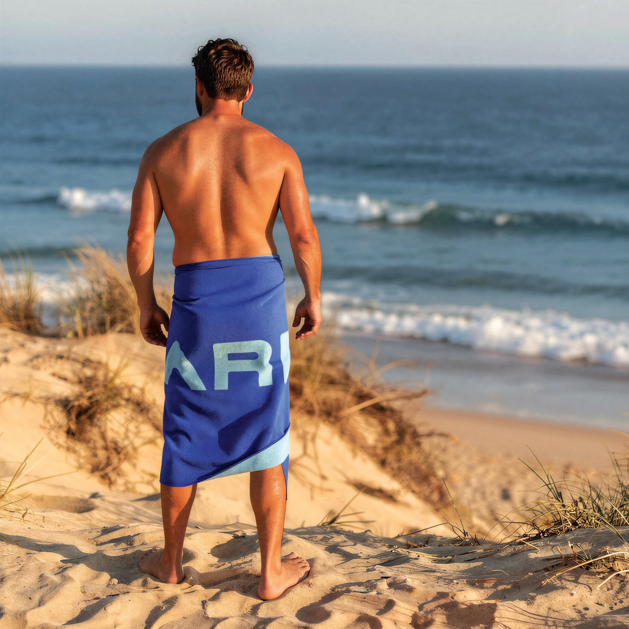 GUARD® G.TOWEL Telo mare grande in microfibra senza sabbia – 100% poliestere riciclato, ad asciugatura rapida, super assorbente, leggero asciugamano da viaggio per surf, nuoto, spiaggia, palestra