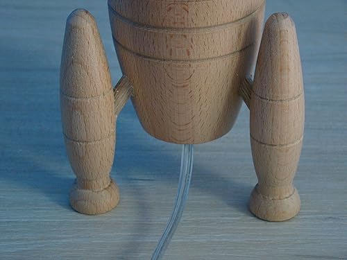 Miniatura 6 de Lámpara de cohete espacial, lámpara de madera cohete para niños,