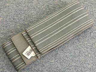 日本製 紳士用 綿角帯 小袋 リバーシブル グレー ストライプ