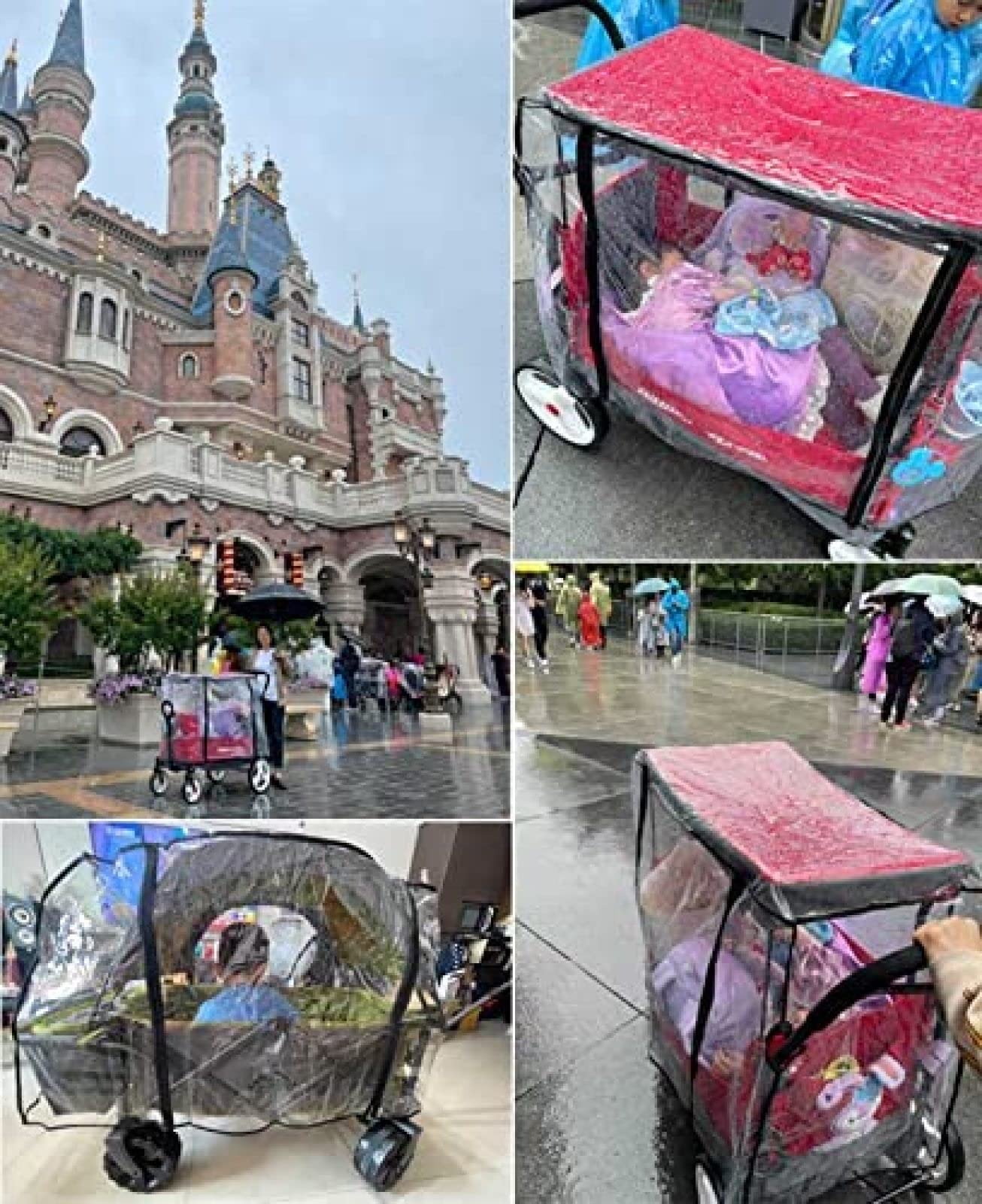 Housse De Pluie Universelle EVA Pour Chariot Double - Protection Totale Transparent Grand Format