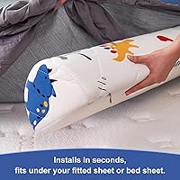 Vista 6 de Paquete de 2 protectores de cama de espuma Premium para niños pequeños, rieles de cama antideslizantes para camas Twin, Queen, King, fundas