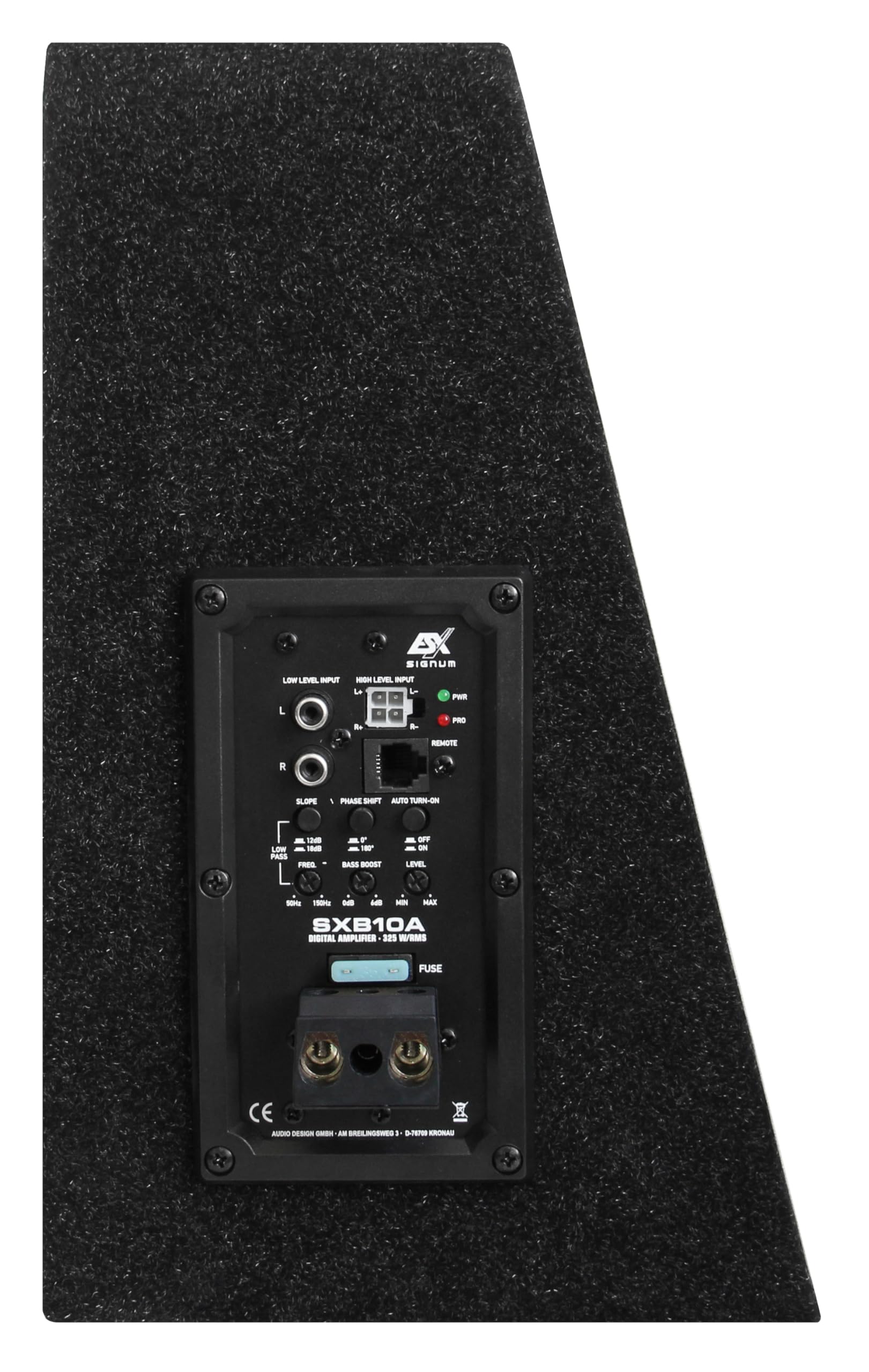 ESX SIGNUM SXB10A - 10“ (25 cm) aktiver Subwoofer | Aktiv Gehäuse-Subwoofer mit ALU-Membran