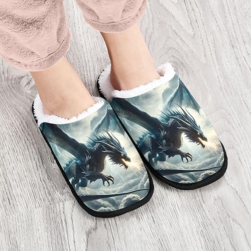 Miniatura 2 de Pantuflas de felpa para mujeres y hombres, cálidas, cómodas, para viajes, spa, antideslizantes, zapatos de casa