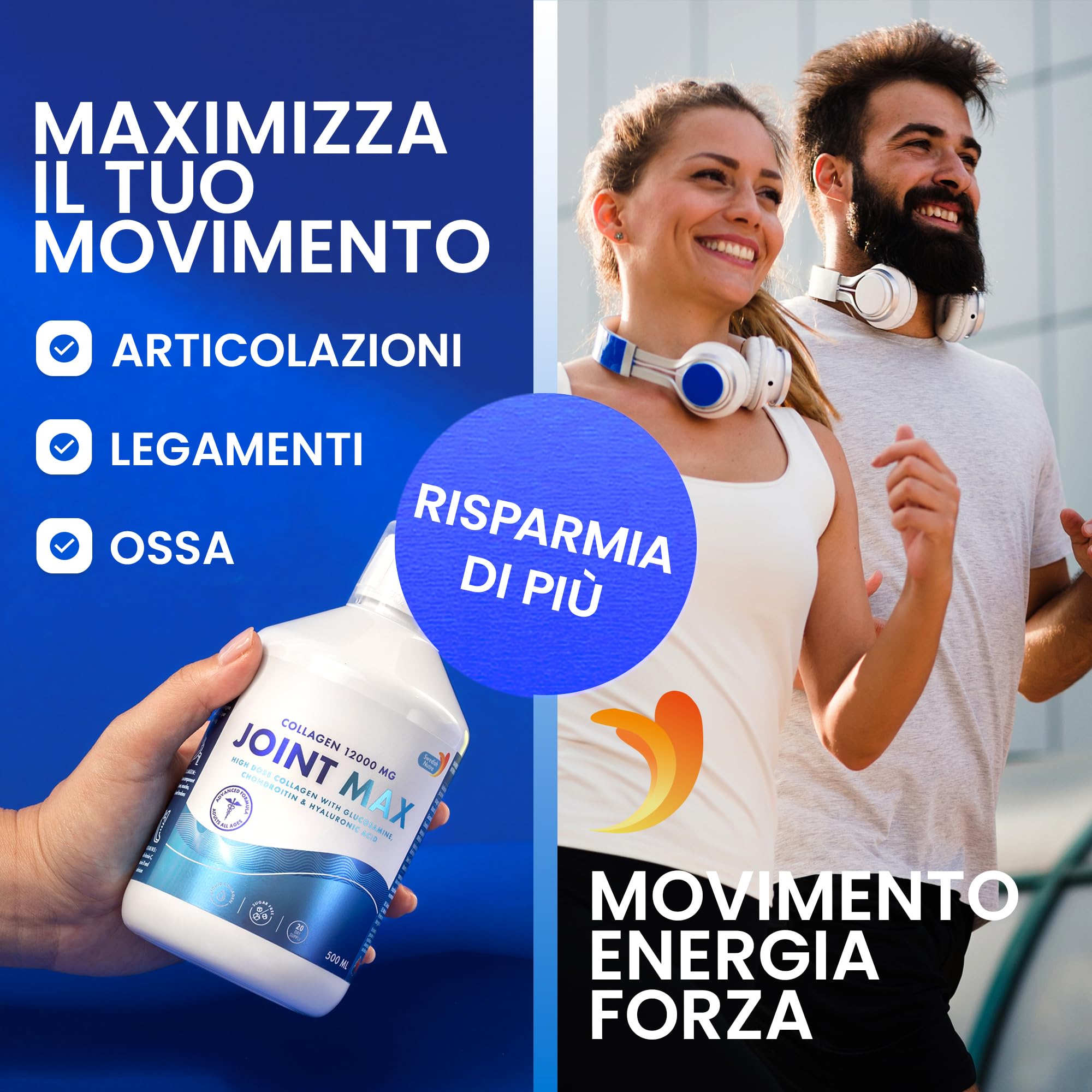 Swedish Nutra Joint Max 12.000 mg, 500 ml x 3, 60 giorni