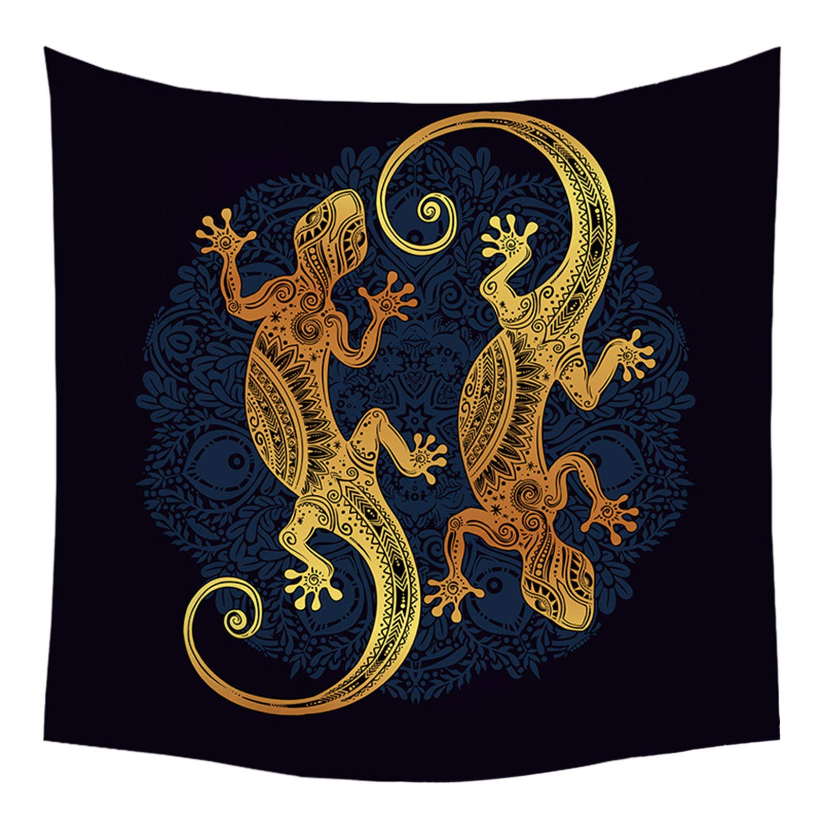 Apdidl Arazzo Da Parete Bohémien 130x152 Cm - Motivo Floreale Con Sole, Luna E Stelle, Decorazione Hippie Per Casa E Cameretta