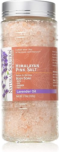 Miniatura 1 de Natural Solution Sal de baño, alivio orgánico para articulaciones y músculos con aceite de lavanda, remojo para pies - 3 libras