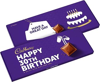 Cadbury Dairy Milk Happy 30th Birthday Gift Chocolate Bar Extra-Large 850g