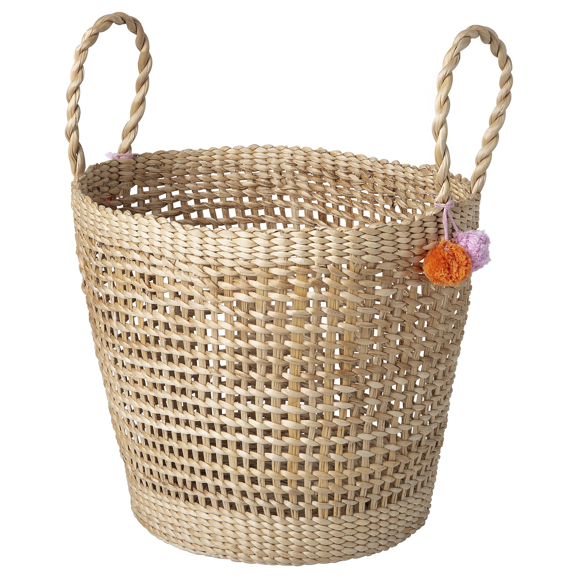 Panier en fibre de banane tressé main MÄVINN grand bac rangement rectangulaire