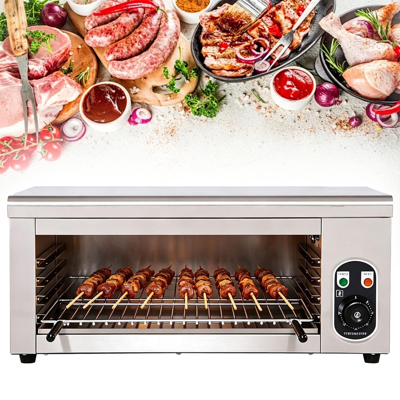 PtaTritious 2000W Commercial Electric Cheese Melter Salamander Broiler