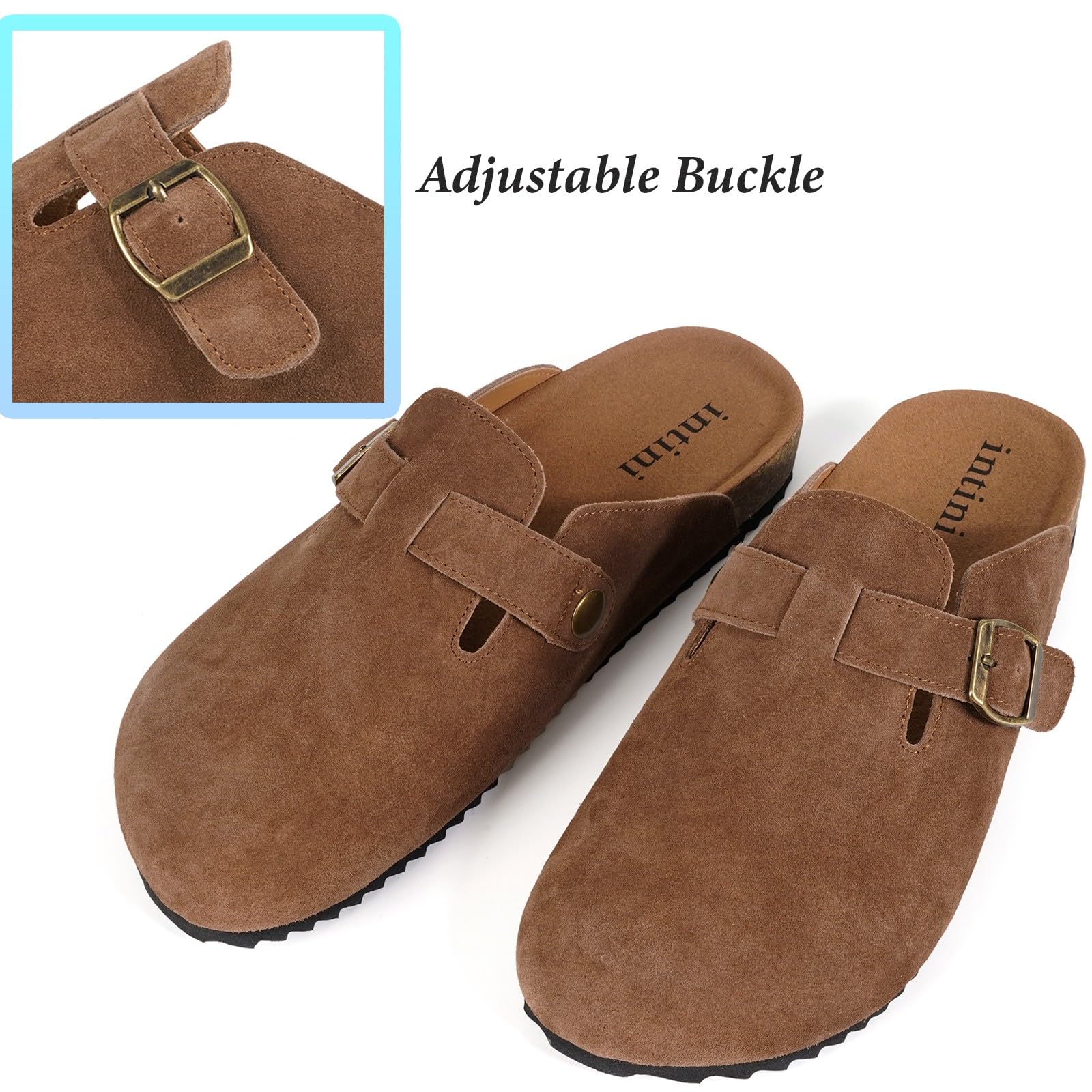 Sabot Donna Ciabatte Uomo Chiuse con Comodo Pantofole in Pelle Scarpe da Giardino Traspirante Sandali Ciabatta 36-46