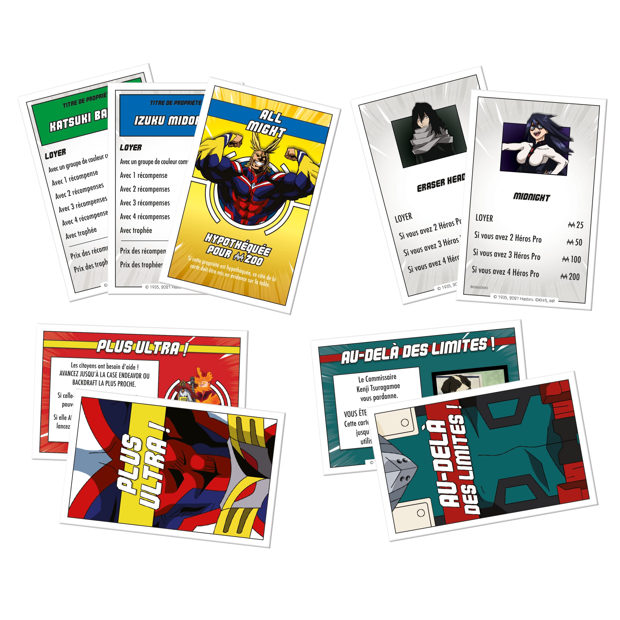 WINNING MOVES - Monopoly My Hero Academia - Jeu de société - Jeu de Plateau - Version française.
