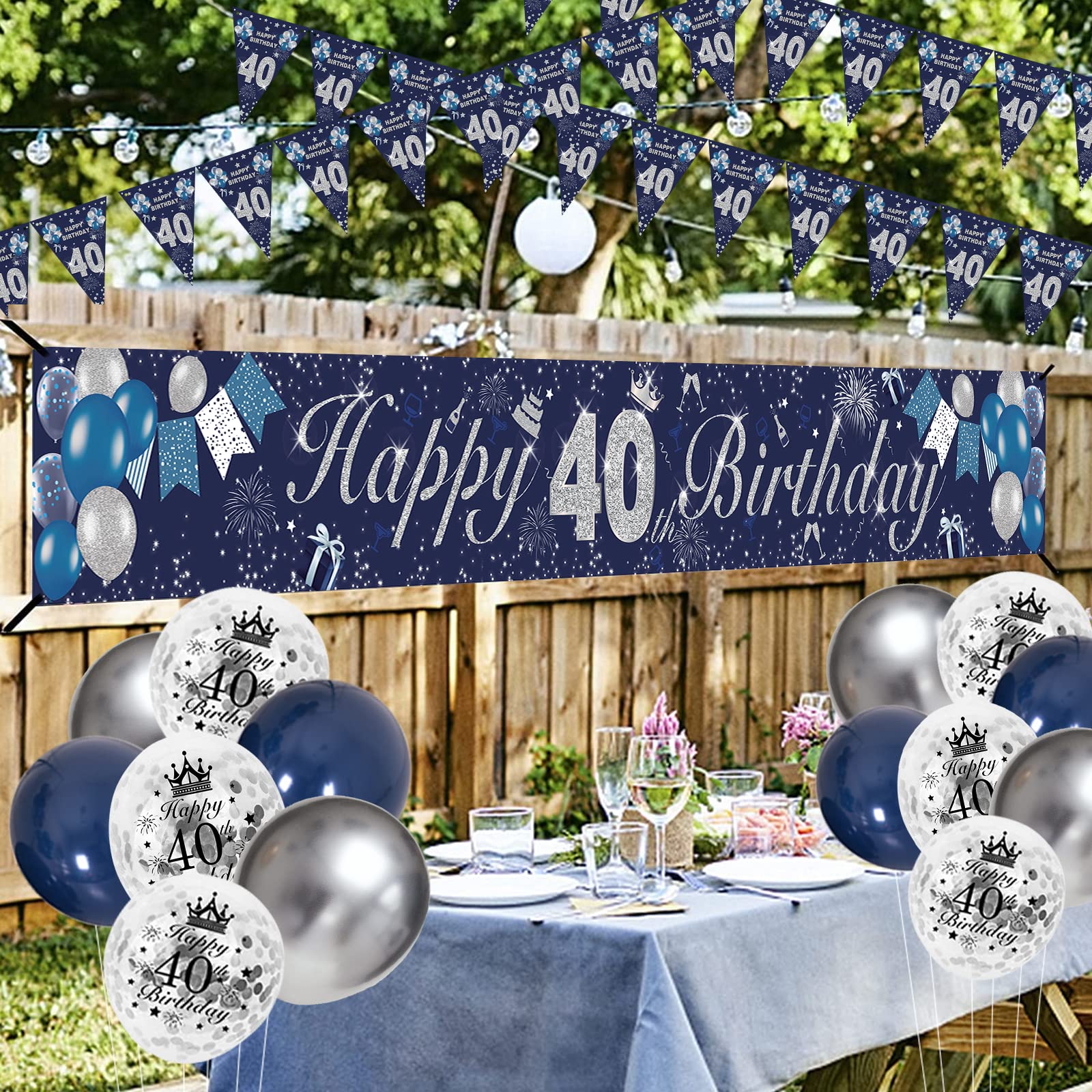 2 gepersonaliseerde verjaardag banner goud zwart partij decoratie ballon viering verjaardag -18e verjaardag versieringen 20e 30e 40e 50e verjaardag man vrouw kinderen gift