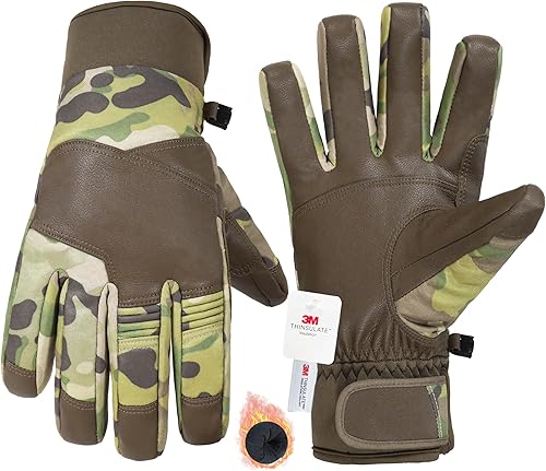 Vista 21 de HANDLANDY Winter Work Gloves, 3M Thinsulate Waterproof Insulated Glove for Men Women