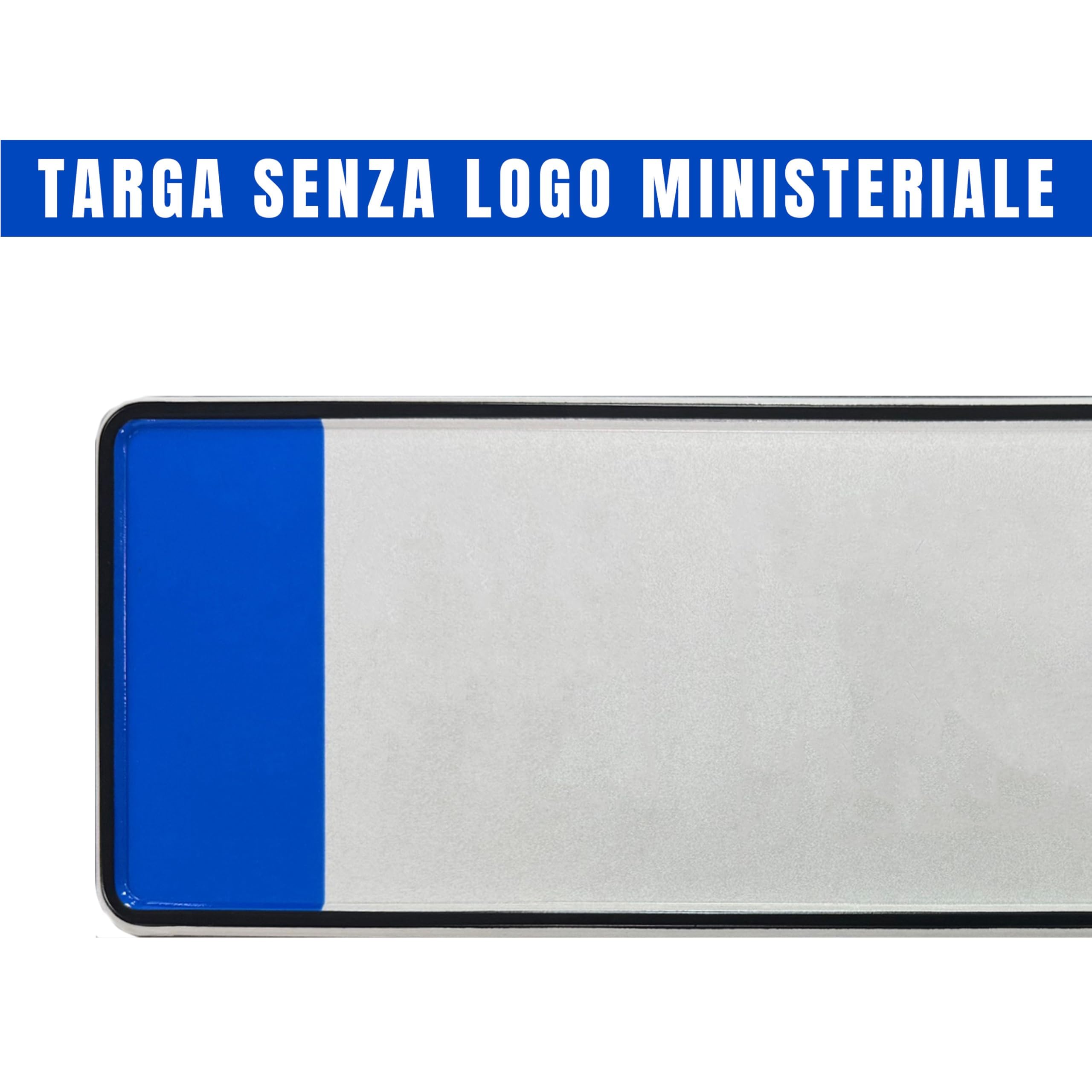 Targa Decorativa - Personalizzabile - Formato Modello Anteriore - in Alluminio Catarifrangente con Caratteri in Rilievo Battuto