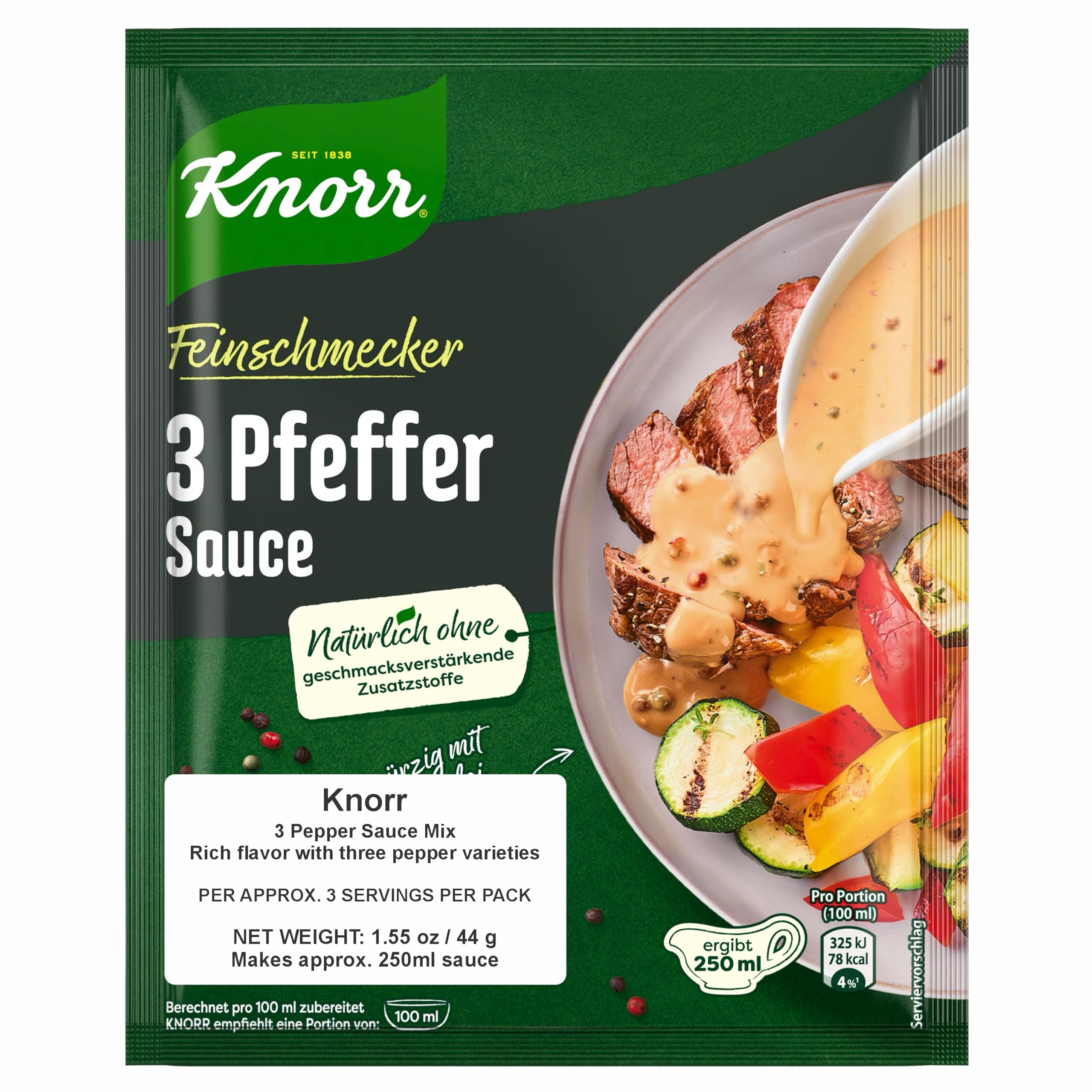 Knorr Feinschmecker 3 Pfeffer (pepper) Sauce (3 Pc.)