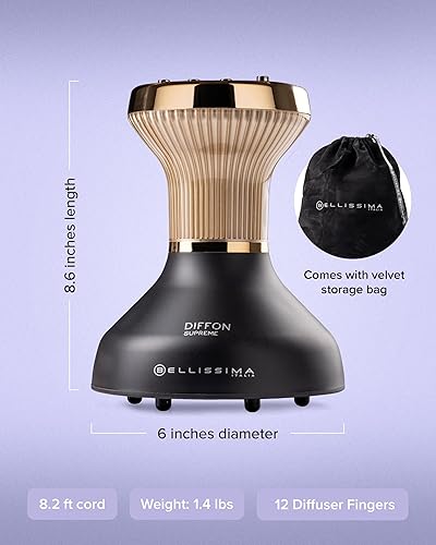 Miniatura 3 de Bellissima Diffon Supreme Difusor y Secador de Pelo para Cabello Rizado - Difusor XL para Ondas Largas, Rulos, Bucles - Botón de Enfriamiento -