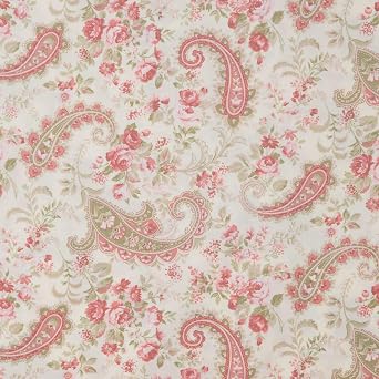 Hobby Lobby Rose Paisley Cotton Calico Fabric 1 Yard - Printed Sewing Lightweight Precut Fabric for Sewing Clothes, Homeware, Other Accessories