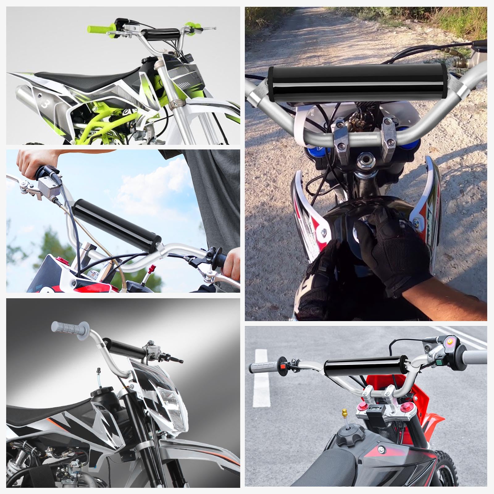 DREAMIZER Manubrio 7/8 di Pollice per Pit Bike - Manubrio Universale per Moto Da Fuoristrada con Parapetto Compatibile con YZF CRF RMZ KLX DRZ KXF EXC Motocross Enduro Quad ATV