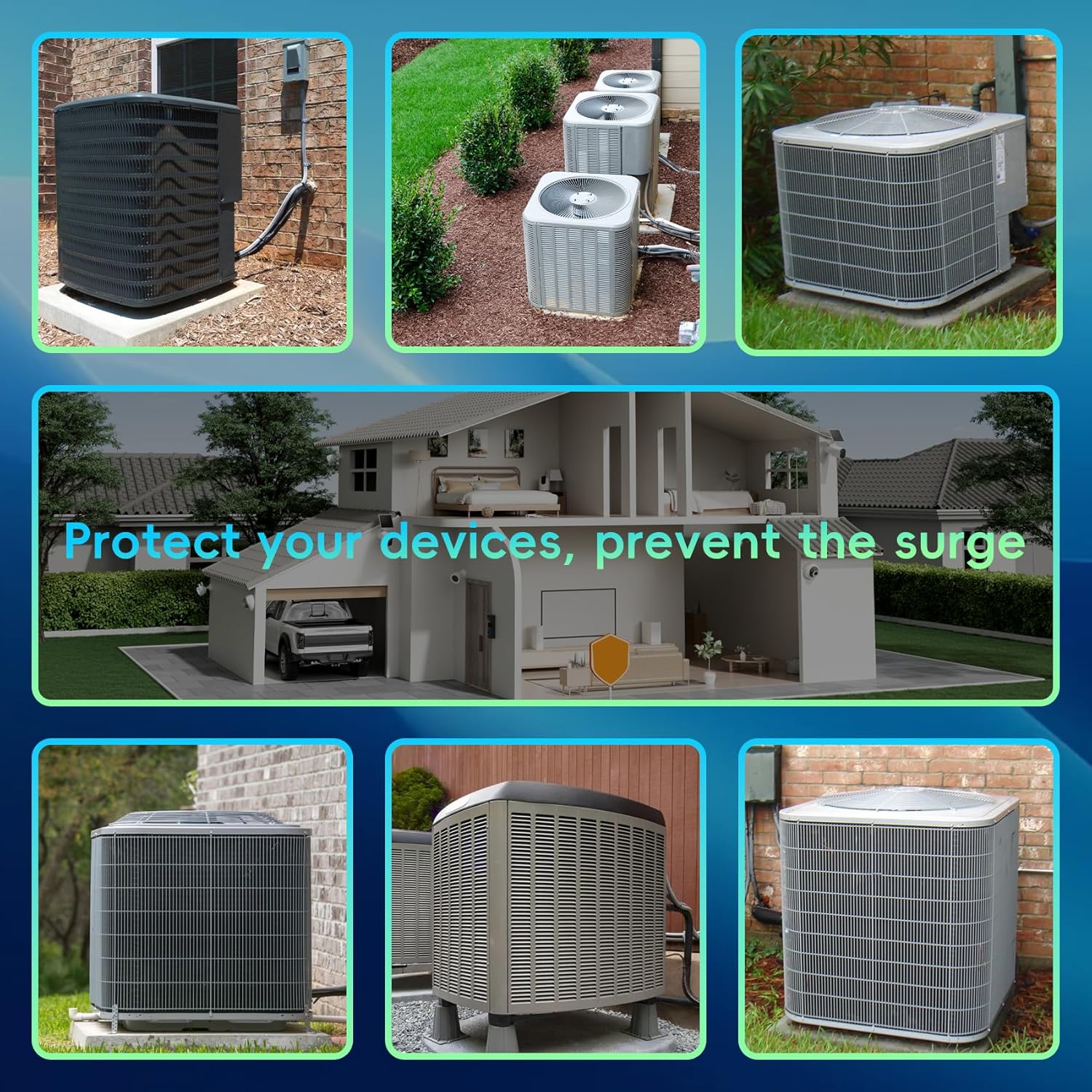 AG3000 HVAC Surge Protector 120/240V, Mini Split Surge Protector with TPMOV Technology, Universal HVAC Surge Protective Device, Waterproof Enclosure, Easy Monitoring,5 Year Warranty