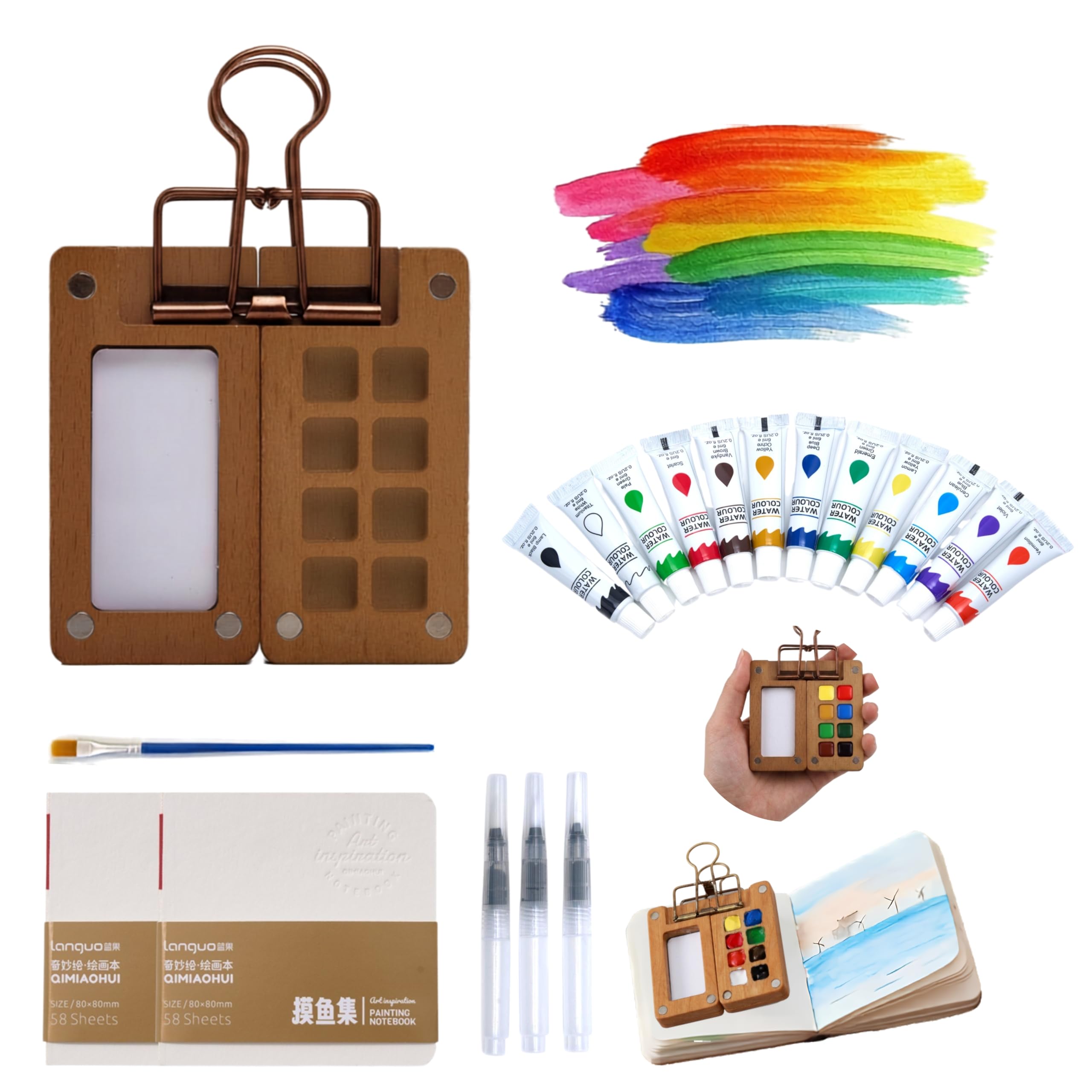 Mini Watercolor Paint Portable