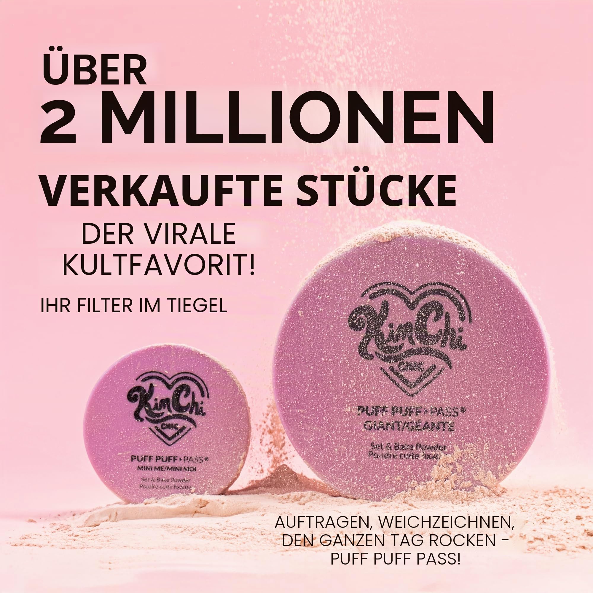 Kimchi Chic Beauty Puff Puff Pass-Set & Backpulver, mandelfarben
