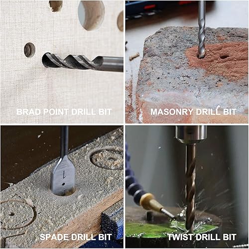 Miniatura 4 de Luckyway - Juego de 400 puntas de destornilladorjuego de brocas de plástico para pared de yeso