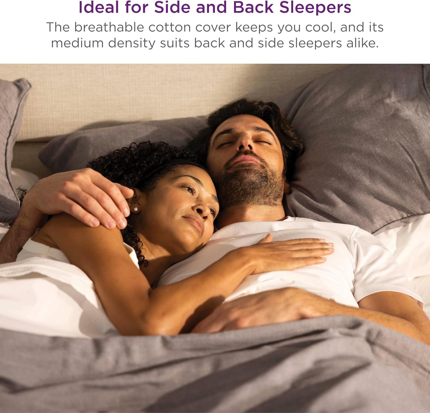 PranaSleep Down Pillow, Back and Side Sleeper Pillows for Adults, Bedding Essentials for Hot Sleepers, Queen Size, 20" x 28"