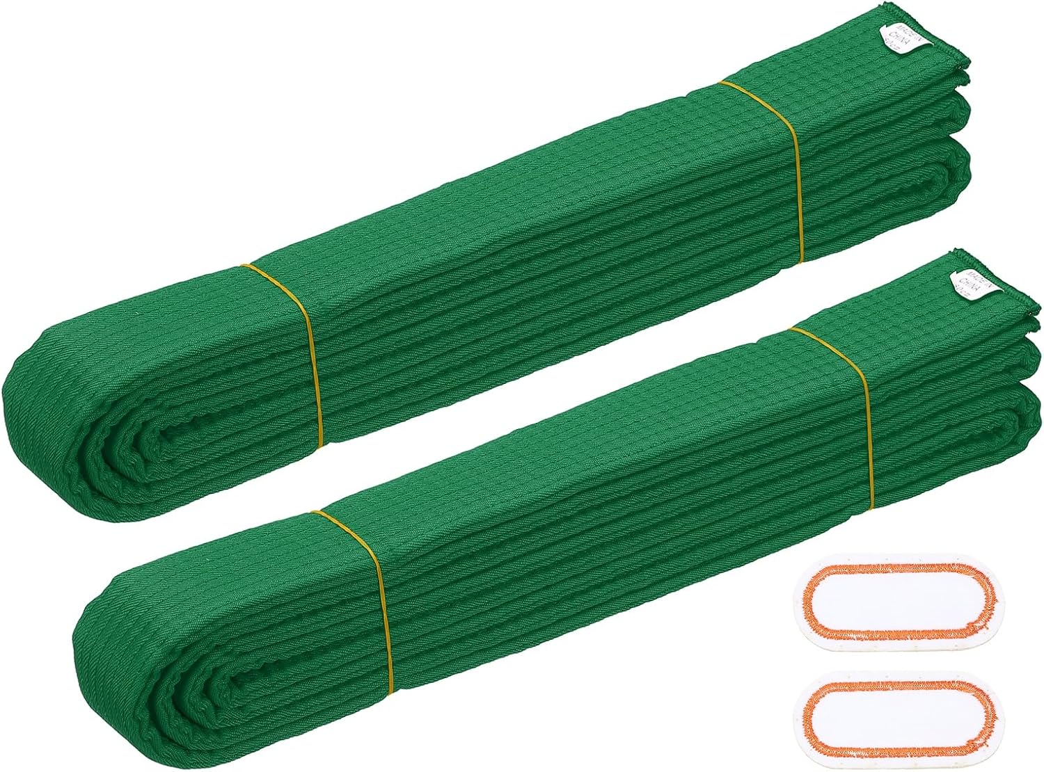 Karate Belt, Martial Arts Ranking Belts with Name Tag Solid Cotton Double-Layered Core Long Soft Uniform Training