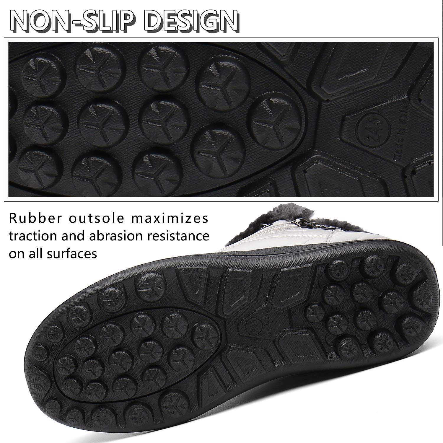 Gaatpot Stivali Donna Stivaletti Invernali Scarpe Cotone Outdoor Stivali da Neve Caldo Peluche 36-43